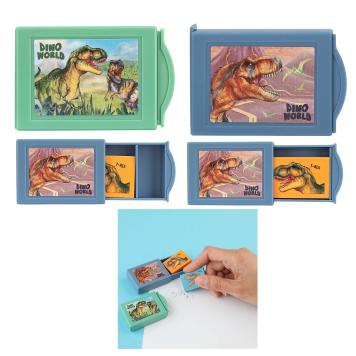 Dino World boîte magique à gommes
