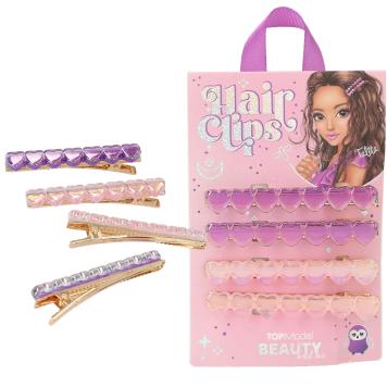 TOPModel Pinces à cheveux avec coeurs BEAUTY et ME