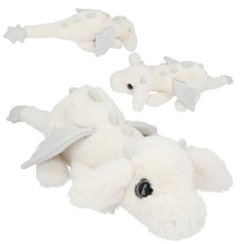 SNUKIS Peluche dragon blanc