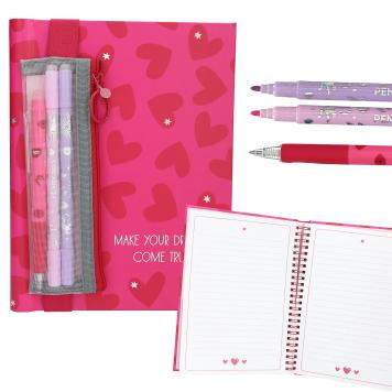 PENfection Carnet avec jeu de stylos Coeur