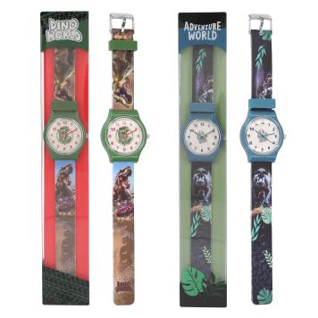Dino World Montre avec bracelet silicone