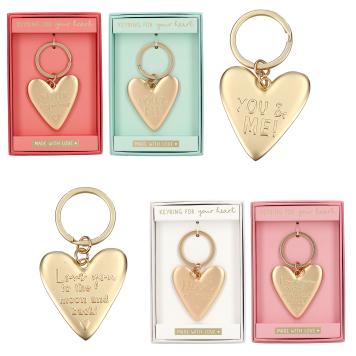 Porte-clés coeur en présentoir