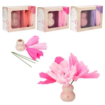 LOVIES vaso con set di fiori