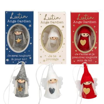 Lutin de Noël dans petite boîte