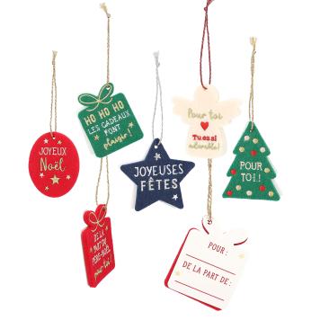 Étiquettes cadeaux de Noël enfeutre, FR
