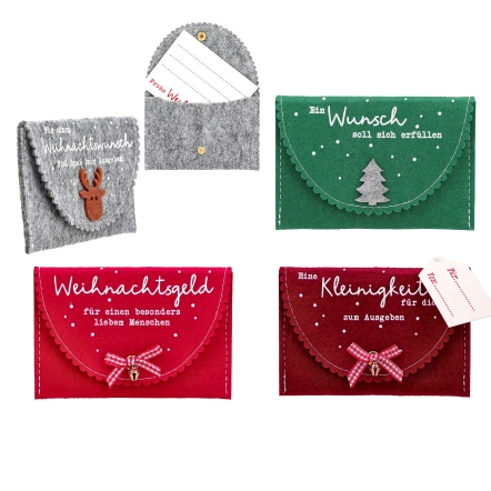 Weihnachtsgeld Filztäschchen