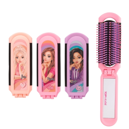 TOPModel Brosse à cheveux pliante avec miroir