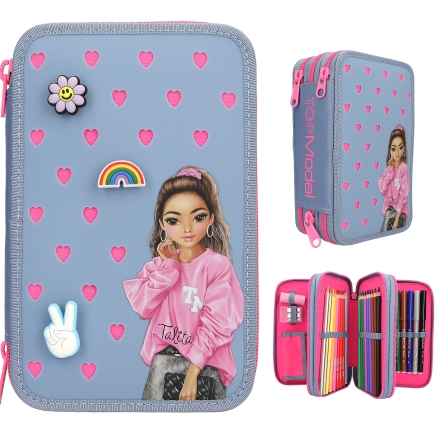 TOPModel estuche triple con pines de silicona