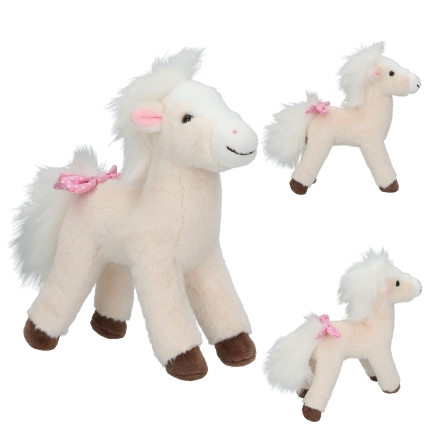 Miss Melody caballo de peluche blanco 18 cm