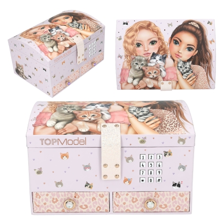 TOPModel grote sieradendoos met code en geluid CAT LOVE