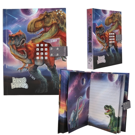 Dino World Diaro con codice segreto e suono