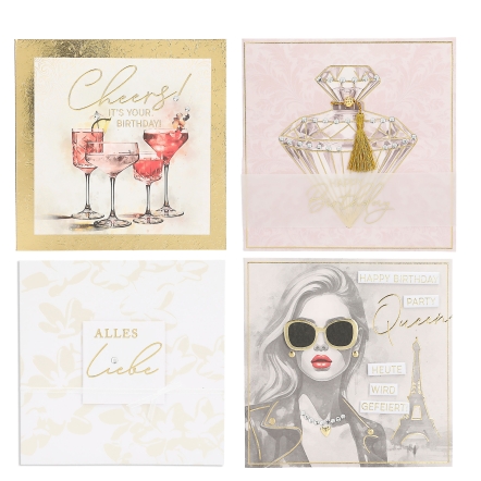 Lovely Diamonds Klappkarten,  quadratisch