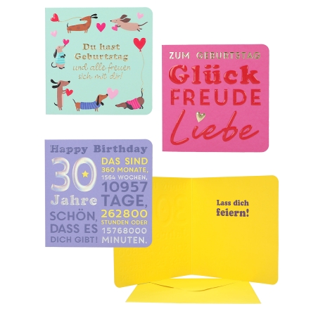 Klappkarten farbenFROH quadratisch