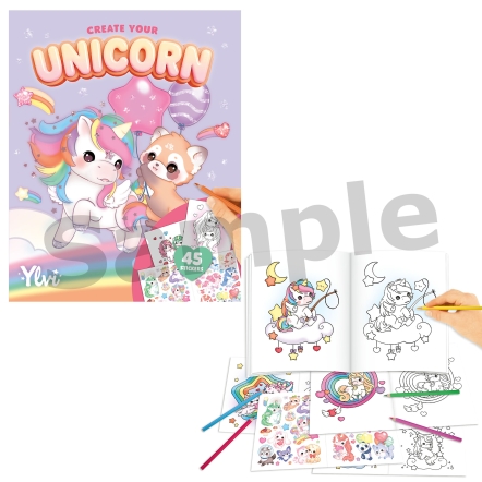 Ylvi Create Your Unicorn Colouring Book