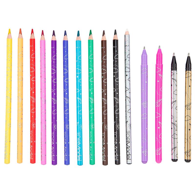 Album de coloriage Top Model École de Styliste - Crayon de couleur