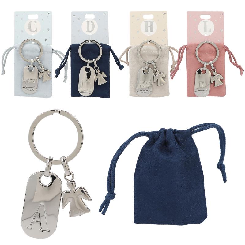 Porte-clés ange gardien personnalisé avec nom Motif Ange Coeur Étoile pour  Enfants Porte-bonheur pour garçons et filles y compris la gravure -   France