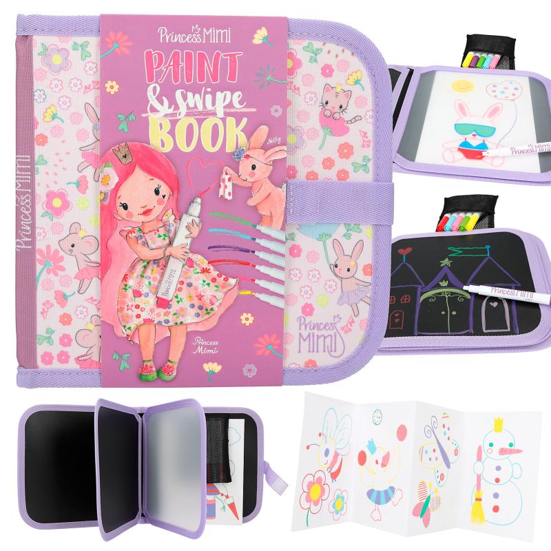 Princess Mimi paint & swipe boek