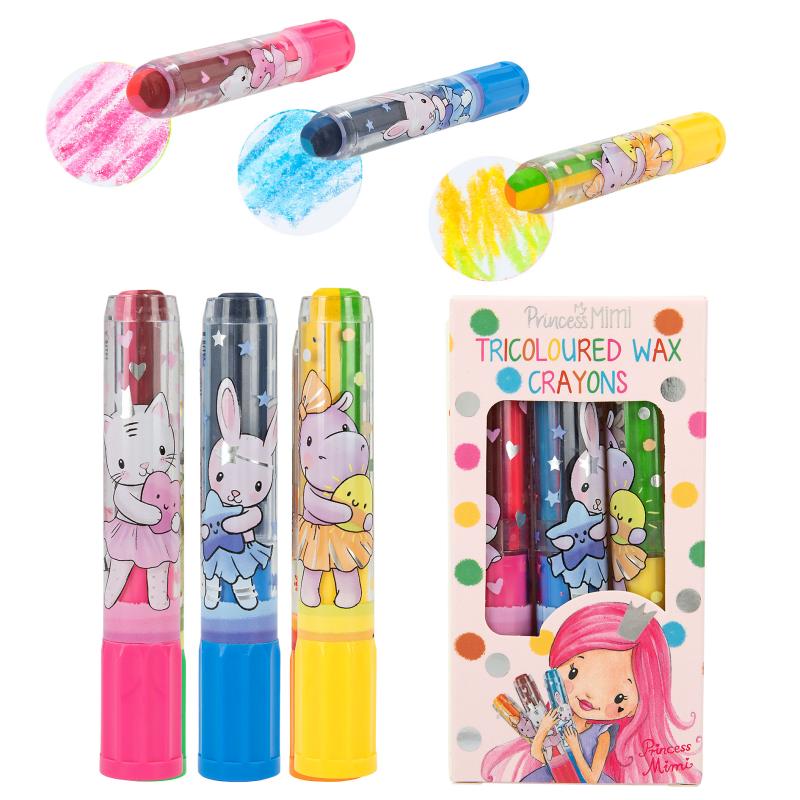 Princess Mimi Tricoloured Wax Crayon Set