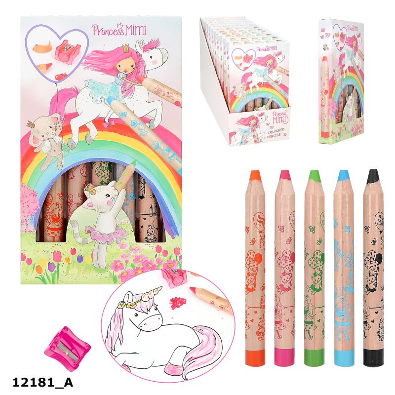 Princess Mimi Crayons de couleur  avec taille-crayon