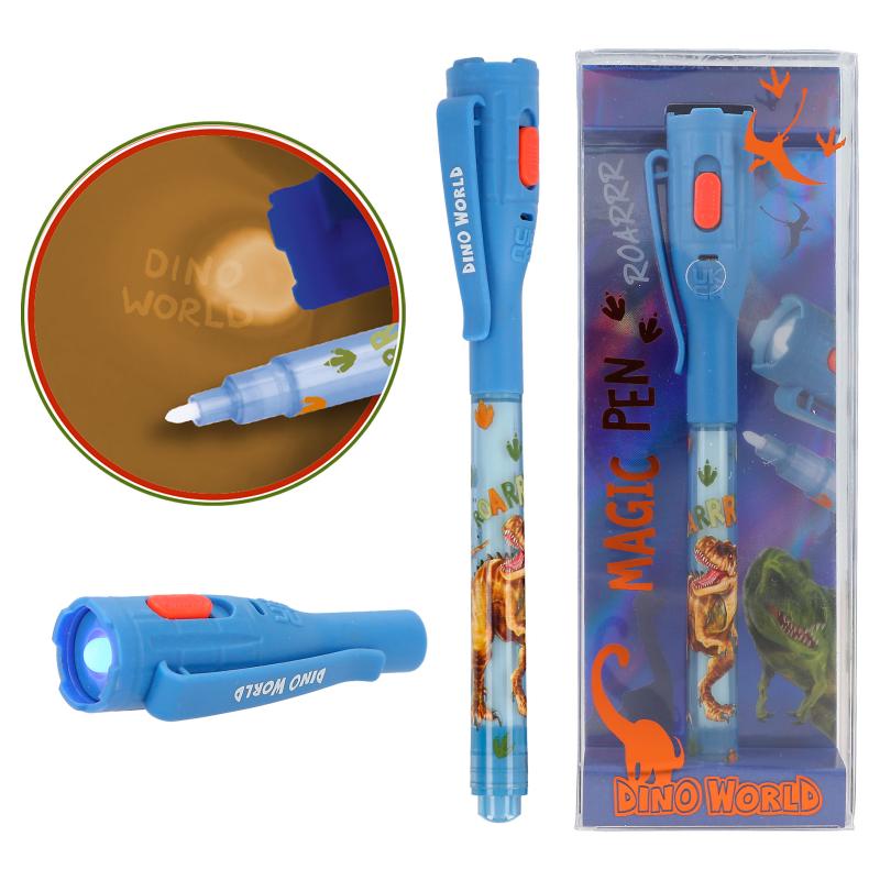 Dino World Crayon secret avec lumière LED