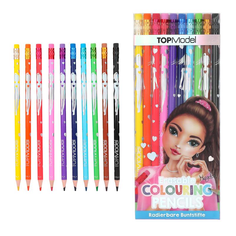 TOPModel Crayons de couleur gommables