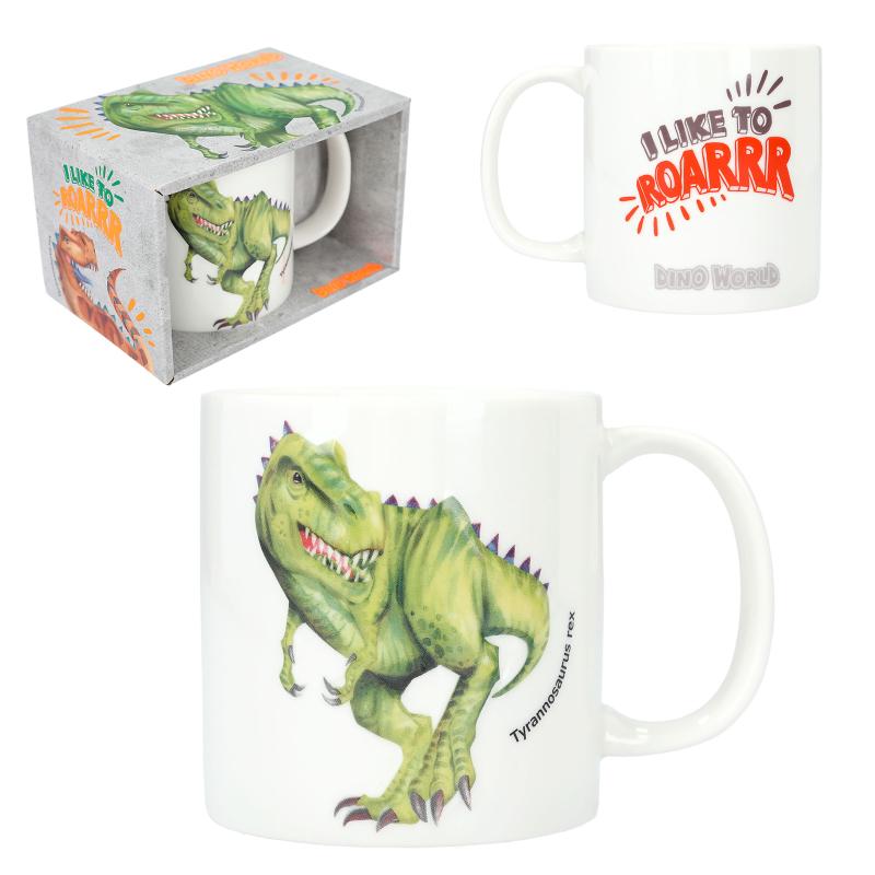 Dino World beker met relief T-rex