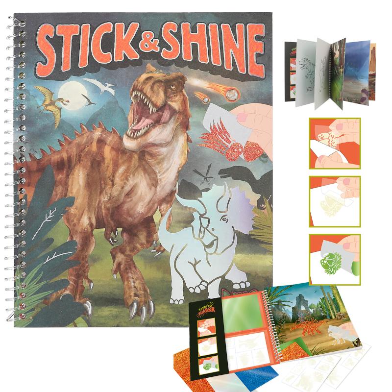 Dino World Livre de coloriage Stick & Shine