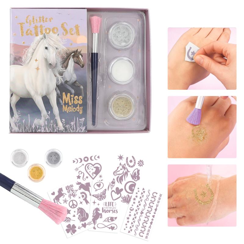 Miss Melody Glitter Tattoo Set NIGHT HORSES