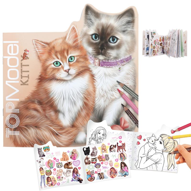 TOPModel Livre de coloriage Kitty figuratif KITTY and DOGGY