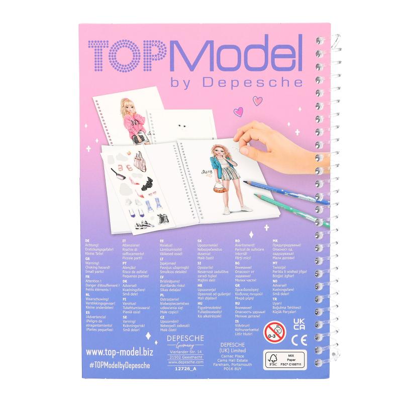 Top Model - Album à Colorier de Poche - Papeterie - Librairie