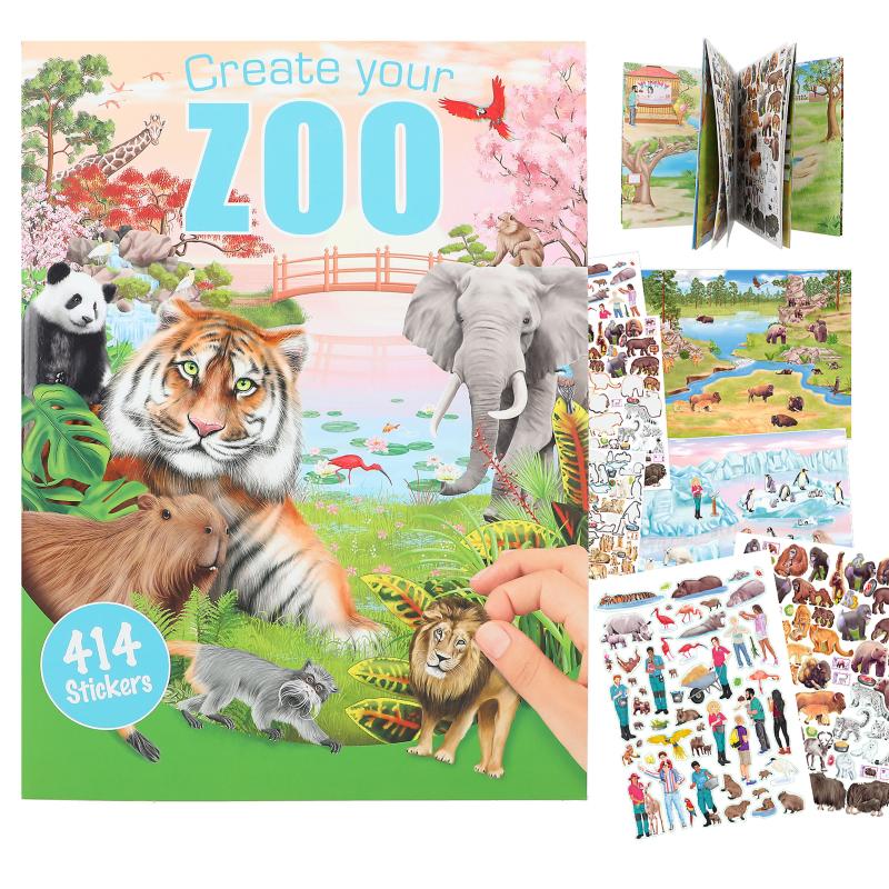 Create your ZOO, Malbuch mit Stickern