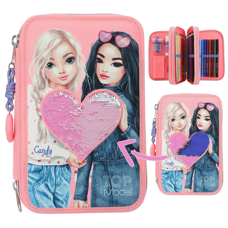 Depesche - TOPModel Triple Pencil Case with applied smartphone JOY 