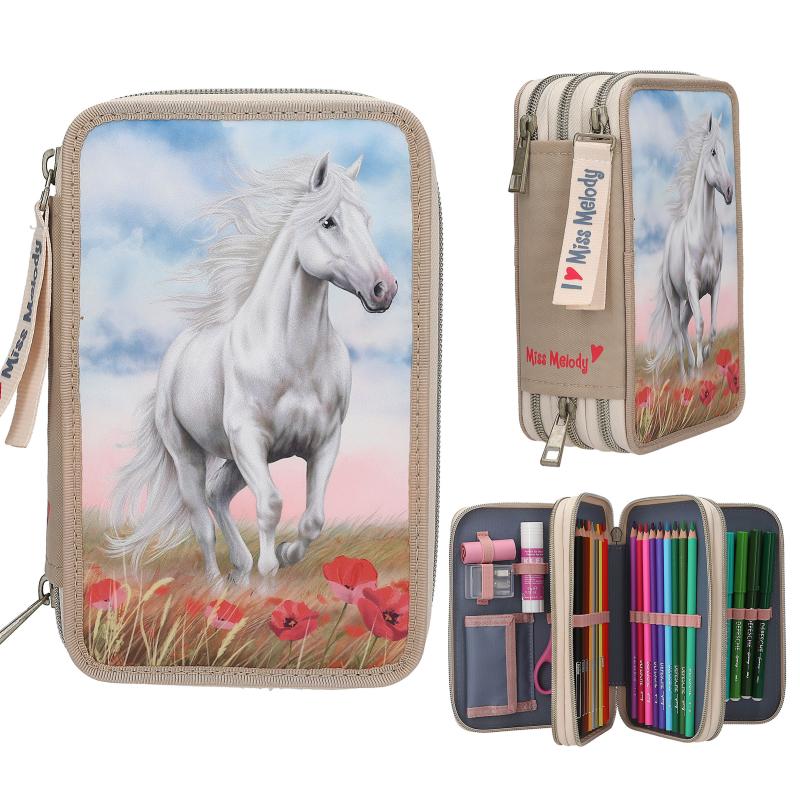Miss Melody Triple Pencil Case POPPY SAND
