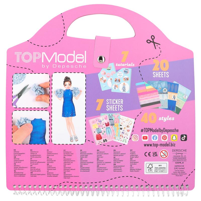 Libro Top Model Dress me up Diseños - Pitukids