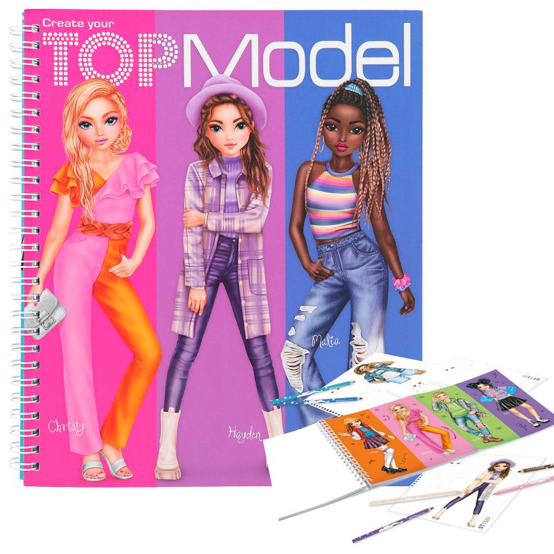 TopModel Create Your TopModel Colouring Book by Depesche – Pilola