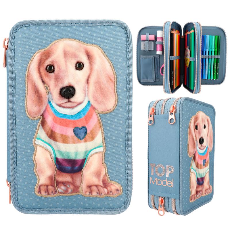 TOPModel Triple Pencil Case With Application CITY GIRLS