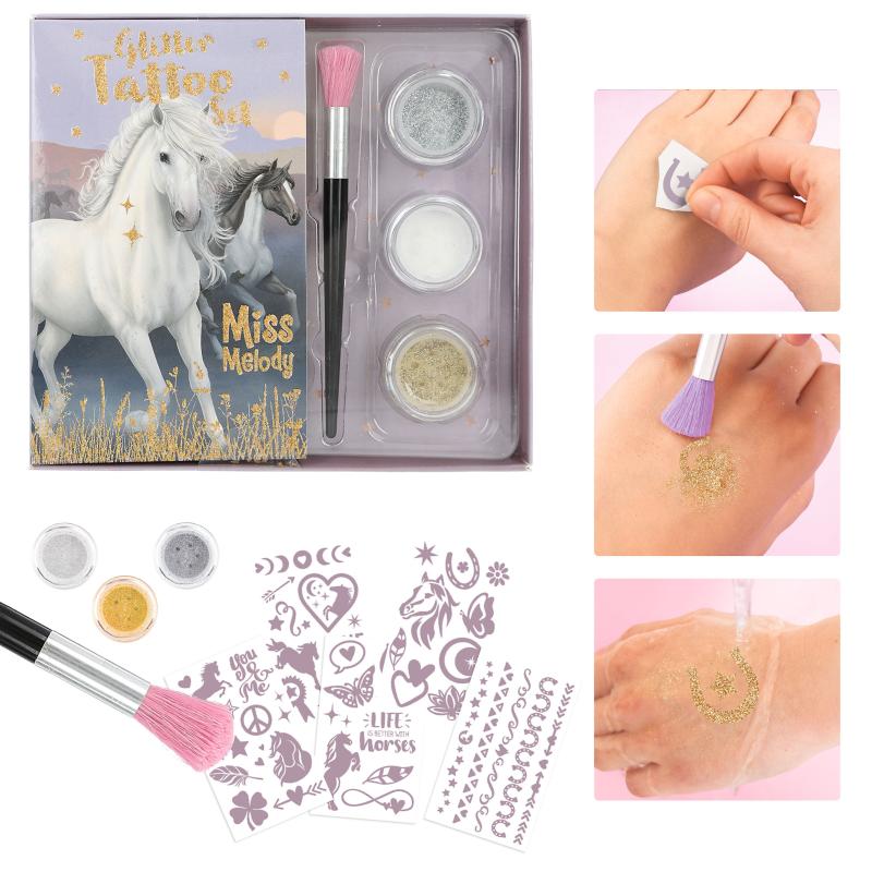 Miss Melody Glitter Tattoo Set NIGHT HORSES