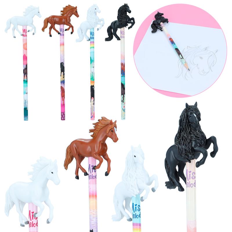 Miss Melody Pencil With 3D Horse Figurine
