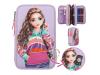 TOPModel Triple Pencil Case With Applied Smartphone JOY