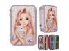 TOPModel 3-vaks etui BLOOMING KITTY