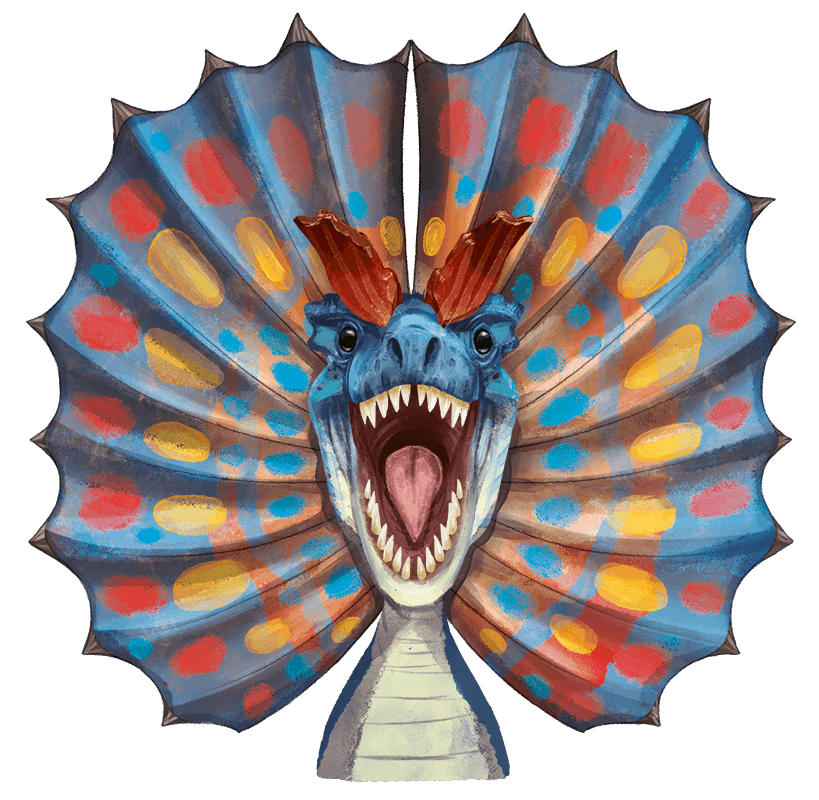 Flugsaurier aus der Jurazeit in bunter Deko