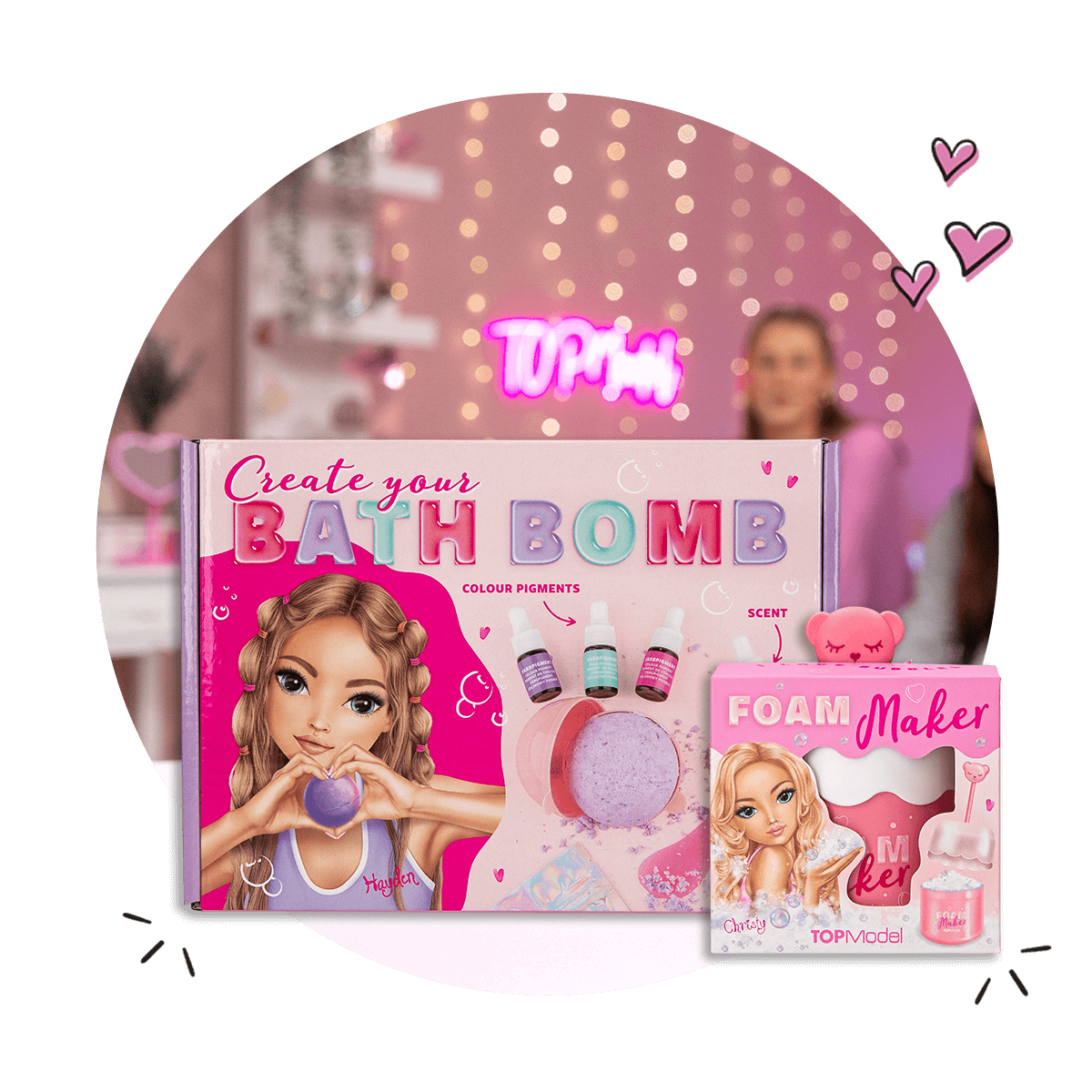 TOPModel Badebomben-Set & Foam Maker im Beauty Salon für Kinder