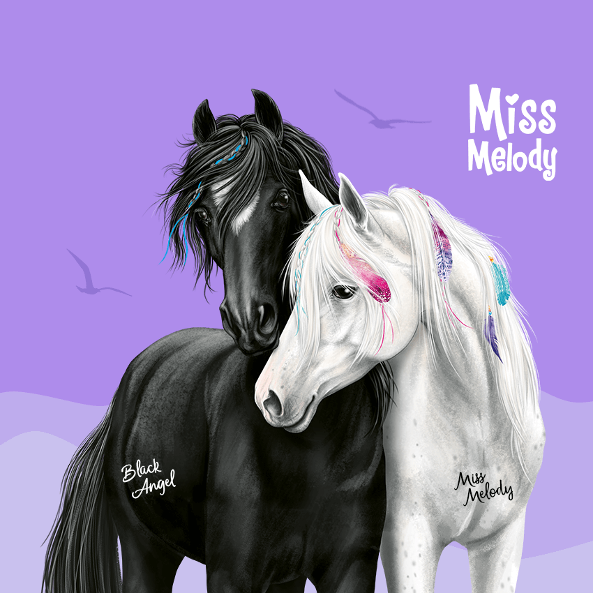 Miss Melody und Black Angel illustriert