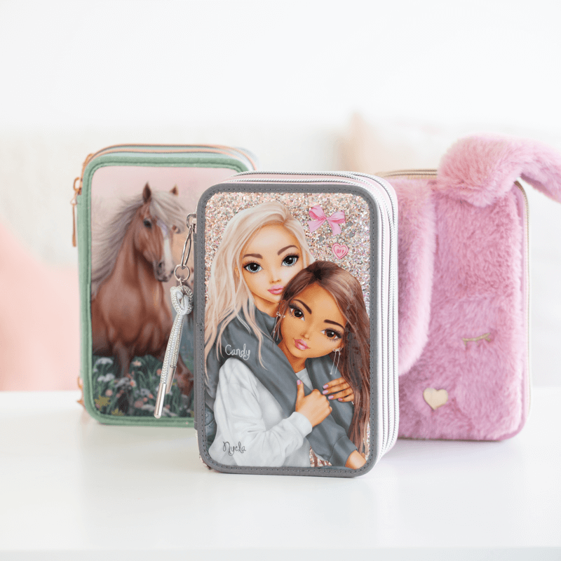 3-Fach Federtaschen von TOPModel, Miss Melody und Princess Mimi
