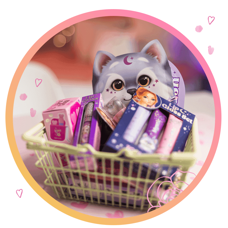 Niedlicher Mini-Warenkorb mit TOPModel Beauty and Me Kinderkosmetik