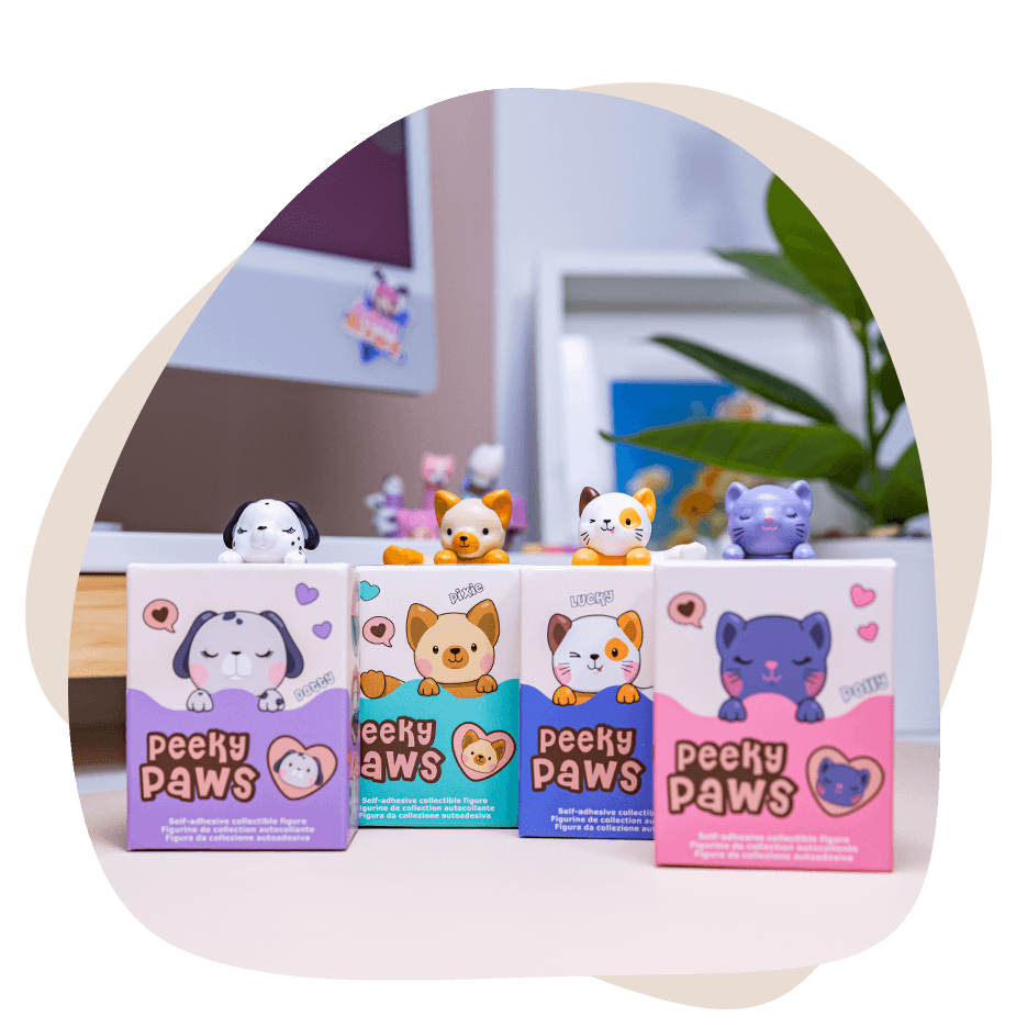 Peeky Paws Kollektion im Packaging