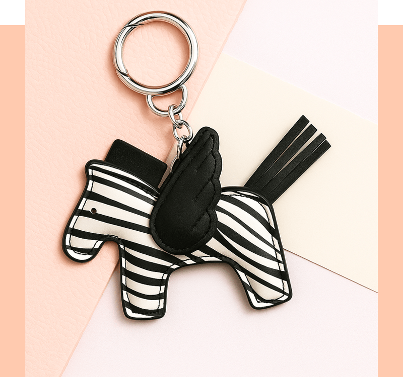 LOVIES Schlüsselanhänger als Zebra mit Flügeln