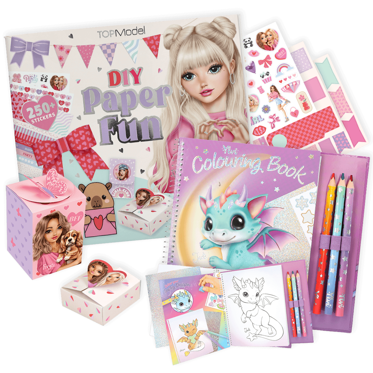 TOPModel Paper Fun & Ylvi Colouring Book mit Stiften