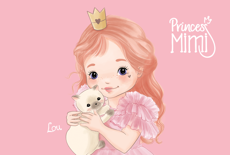 Princess Mimi by Depesche - Illustration von Princess Mimi mit Katze Lou