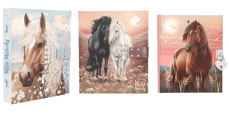 Miss Melody Tagebücher mit Code und Sound oder Schloss